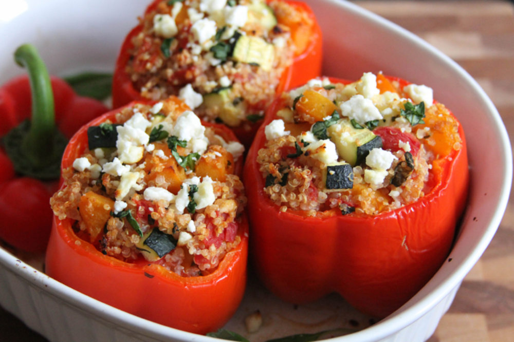 Roasted Red Peppers Stuffed With Feta